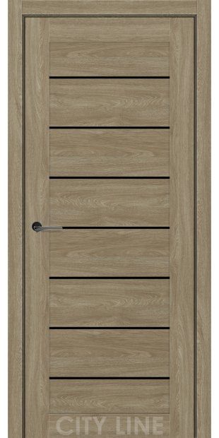 Межкомнатные двери CityLine Express CLINTON korfad-express-clinton-artvud-sepiya-oscar-collection-s-cernym-steklom